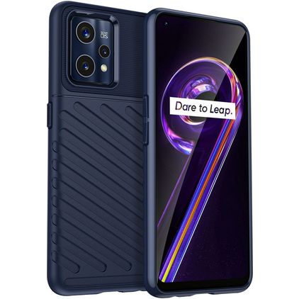 Mobigear Groove Realme 9 Pro Plus TPU flessibile Back cover - Blu