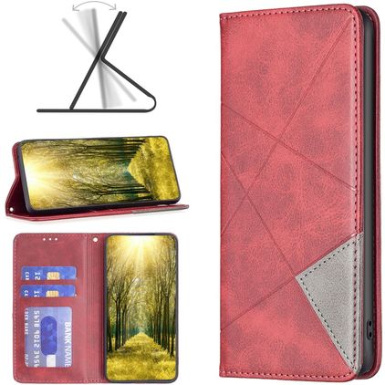 Mobigear Rhombus Slim Motorola Moto G71 5G Pungetui - Rød