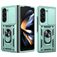 Mobigear Armor Ring Cam Slide Samsung Galaxy Z Fold 7 Plástico rígido Capa traseira Antichoque com anel e tampa deslizante para câmara - Verde
