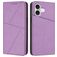 Mobigear Frosted Flip iPhone 17 Funda tipo libro Cartera - Morado