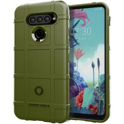 Mobigear Rugged Shield LG K51s TPU flexible Carcasa Antigolpes - Verde