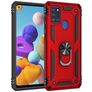Mobigear Armor Ring Samsung Galaxy A21s Funda Plástico rígido Carcasa Antigolpes con anillo - Rojo
