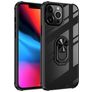 Mobigear Crystal Ring iPhone 14 Plus Tvrdý plast Zadní kryt s prstýnkem - Průhledná / Černá