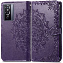 Mobigear Mandala Vivo Y76 Capa livro Carteira - Roxo