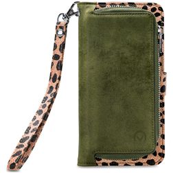 Mobilize Magnet Zipper Samsung Galaxy A04s Case Detachable 2-in-1 Wallet Case Wallet - Olive Leopard