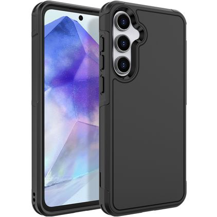 Mobigear Traveller Samsung Galaxy A55 Plástico rígido Capa traseira Antichoque - Preto