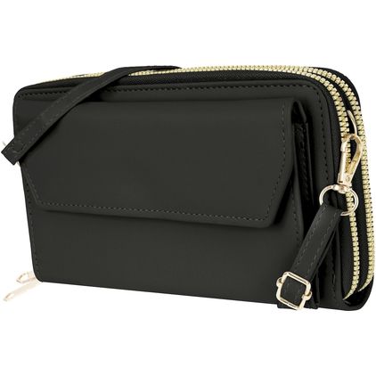 Antonio Fonzo Crossbody Clutch Phone bag - Large - Black