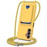 Mobigear Lanyard Card Samsung Galaxy S24 FE Silicone Case with lanyard and Card Holder - Yellow