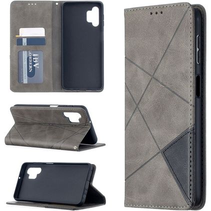 Mobigear Rhombus Slim Samsung Galaxy A32 5G Knížkové pouzdro - Šedá