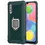 Mobigear Armor Ring Wiko View 4 Lite Funda Plástico rígido Carcasa Antigolpes con anillo - Verde