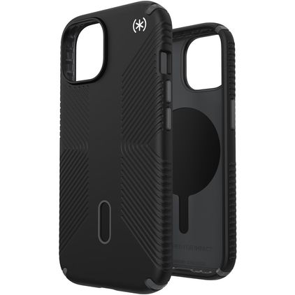 Speck Presidio2 Grip iPhone 15 MagSafe Kova Suojakuori Iskunkestävä - Musta