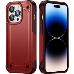Mobigear Slim Armor iPhone 14 Pro Max Plástico rígido Capa traseira Antichoque - Vermelho