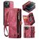 CaseMe 008 iPhone 13 Case Detachable 2-in-1 Wallet Case Wallet - Red