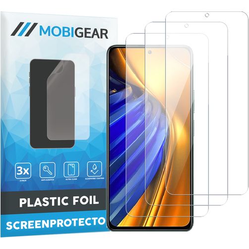 Mobigear POCO F4 Protector de pantalla Film - Compatible con fundas (pack de 3)