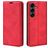Mobigear Retro Slim Samsung Galaxy S25 FE Etui z klapką typu portfel - Czerwony