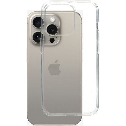 Mobiparts Classic Läpinäkyvä iPhone 15 Pro Joustava TPU Suojakuori - Läpinäkyvä