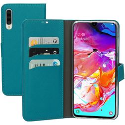 Mobiparts Saffiano Wallet Samsung Galaxy A70 Funda tipo libro Cartera - Turquesa