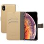 Mobiparts Saffiano Wallet iPhone XS Max Capa livro Carteira - Dourado