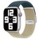 Mobigear Braided Dual Nylon Apple Watch Strap Clamp closure - 49/46/45/44 mm - White / Blue