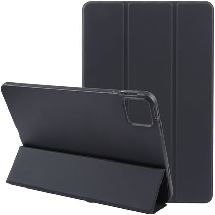 Mobigear Tri-Fold Gel iPad Air 11 Inch (2024) TPU / Leatherette Wallet case - Black