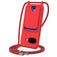 Mobigear Lanyard Card Google Pixel 10a Silicone Case with lanyard and Card Holder - Red