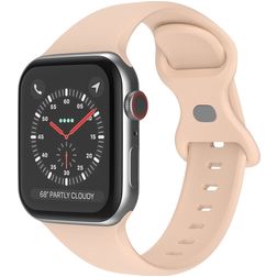 Mobigear Sport Dual Silicone Apple Watch Strap Push closure - 49/46/45/44 mm - Pastel Pink