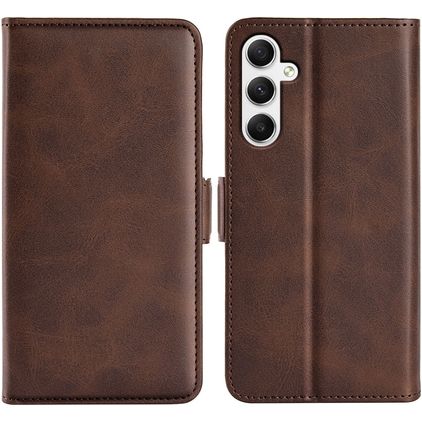 Mobigear Slim Magnet Samsung Galaxy A35 Plånboksfodral med sedelfack - Brun