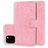 Mobigear Mandala iPhone 11 Plånboksfodral med sedelfack - Rosa