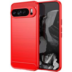 Mobigear Brushed Slim Google Pixel 9 Pro XL TPU flexible Carcasa - Rojo