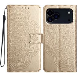 Mobigear Mandala iPhone 18 Pro Max Wallet case - Gold