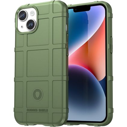 Mobigear Rugged Shield iPhone 15 Plus Flexible TPU Back cover Shockproof - Green