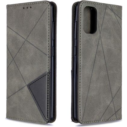 Mobigear Rhombus Slim Samsung Galaxy A41 Cover a libro - Nero