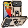 Mobigear Armor Ring iPhone 17 Pro Max Hårdt Bagsidecover Stødsikkert med ringholder - Guld