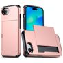 Mobigear Card iPhone 17e Hard Case Back cover Shockproof with Card Holder - Rose Gold