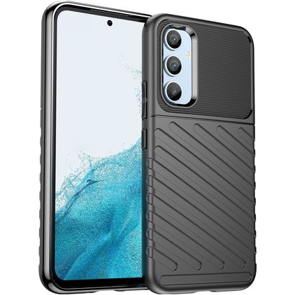 Mobigear Groove Samsung Galaxy A54 TPU flexível Capa traseira - Preto