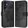 Mobigear Flowers Samsung Galaxy A17 Pungetui med Seddelrum - Sort
