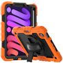 Mobigear SureGrip Xtreme iPad Mini 6 (2021) Cover Hård plast / Silikone Bagsidecover + Stylus-holder + Skulderrem + Stander - Sort / Orange