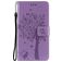 Mobigear Tree Samsung Galaxy S21 Cover a libro portafoglio - Viola