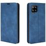 Mobigear Retro Slim Samsung Galaxy A42 Pungetui med Seddelrum - Mørkeblå