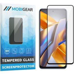 Mobigear Premium POCO M5s Vidro temperado Película de ecrã - Compatível com capas - Preto