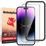 GrizzlyCoat Easy Fit iPhone 14 Pro Tempered Glass Screen Protector - Case Friendly + Installation Frame