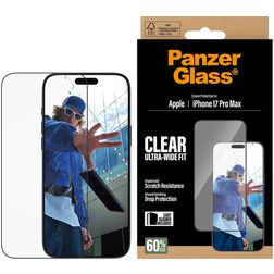 PanzerGlass Ultra-Wide Fit iPhone 17 Pro Max Tempered Glass Screen Protector - Case Friendly + Installation Frame