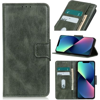 Mobigear Classy iPhone 14 Wallet case - Green
