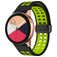 Mobigear Sport Plus Mag Silikoni Smartwatch Ranneke Magneettilukko - 20 mm - Musta / Vihreä