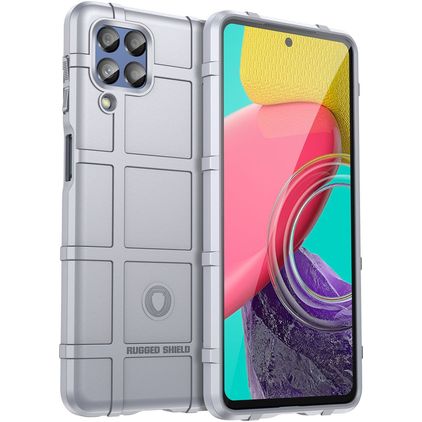 Mobigear Rugged Shield Samsung Galaxy M53 TPU flexible Carcasa Antigolpes - Gris