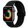 Mobigear Braided Mag Nylon Apple Watch Armband Magnetlås - 49/46/45/44 mm - Svart