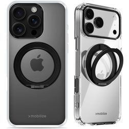 Mobilize 360 Rotating Ring iPhone 16 Pro MagSafe Fodral Hårdplast Skal med ringhållare - Svart