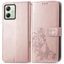 Mobigear Clover Motorola Moto G54 Pungetui med Seddelrum - Rosaguld