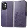 Mobigear Clover Realme GT2 Pro Cover a libro portafoglio - Viola