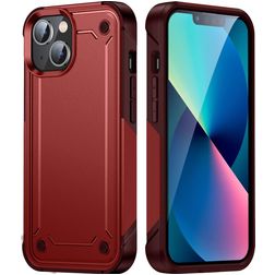Mobigear Slim Armor iPhone 14 Plus Kova Suojakuori Iskunkestävä - Punainen